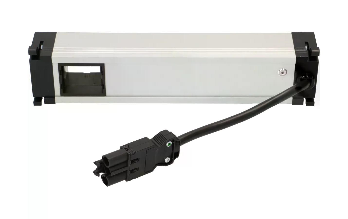 Bachmann POWER FRAME Steckdoseneinheit – 2×T13, 1×USB‑A, Einbau, Aluminium