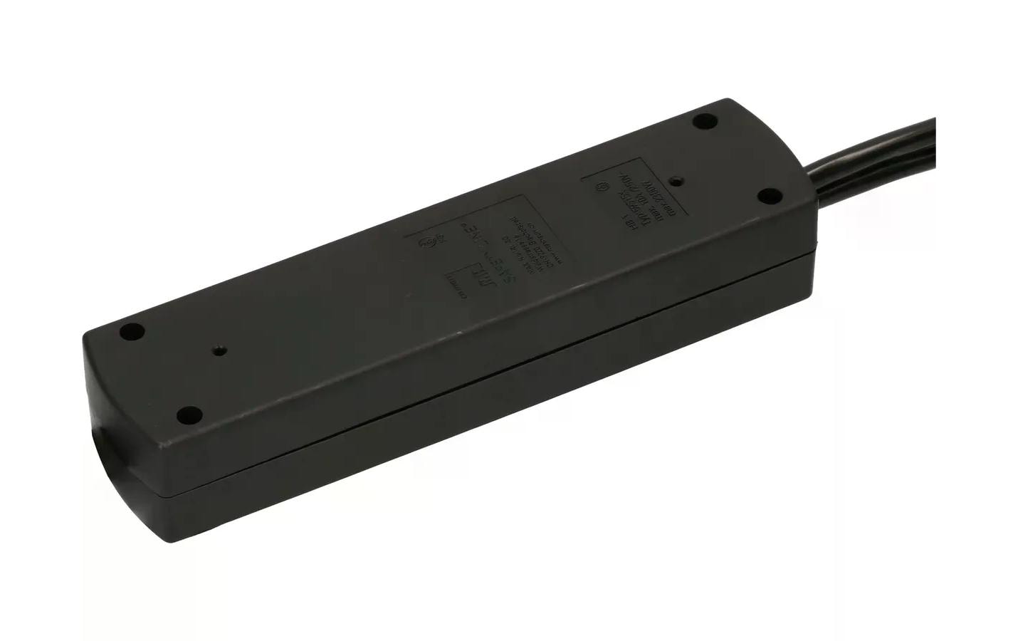 Max Hauri AG Max Hauri SAFETY-LINE Steckdosenleiste – 5×T13, mit Schalter, 2 m, Überstromschutz, Eingang T12 – schwarz