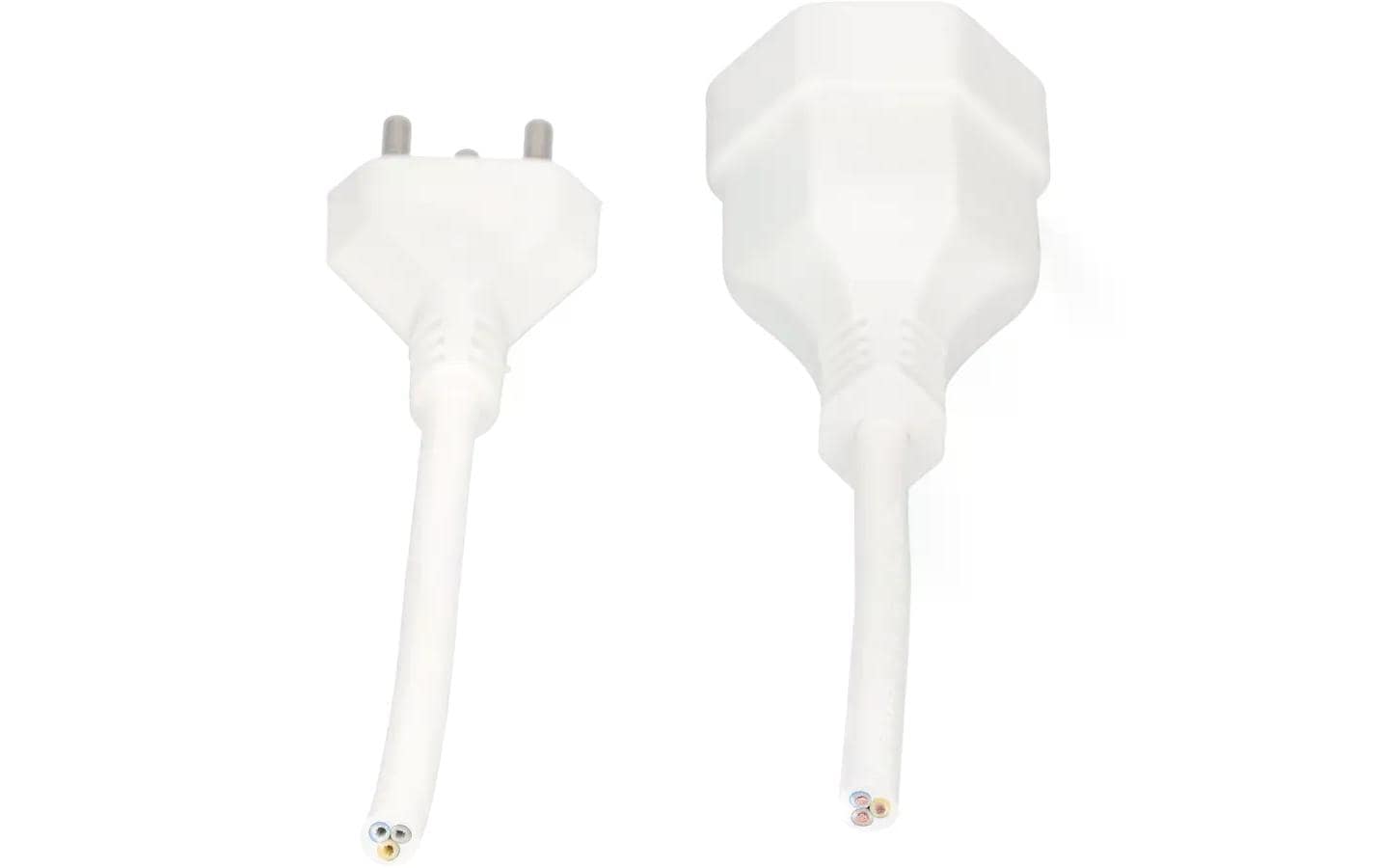 Max Hauri AG Max Hauri Verlängerungskabel T12–T13, 0,25 m, 1 mm², mit Kinderschutz, angespritzt – weiss
