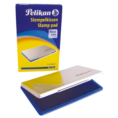 Pelikan Stempelkissen – 160 × 90 mm, Metall, Blau