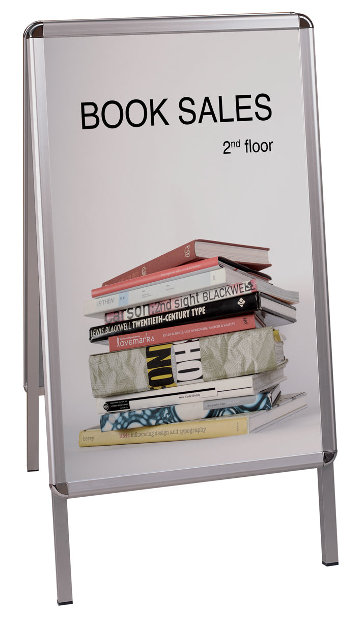 Bi-Office Plakatständer 635 × 1'090 mm – Aluminium, weiss – DKT40303032