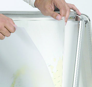 Bi-Office Plakatständer 635 × 1'090 mm – Aluminium, weiss – DKT40303032