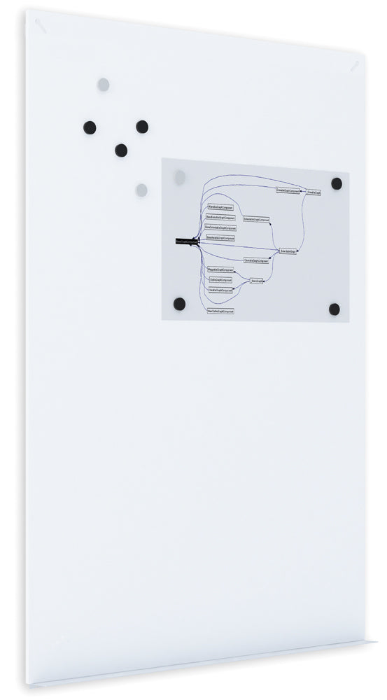 Bi-Office Whiteboard – 148 × 98 cm, Emaille, magnetisch, Wandmontage