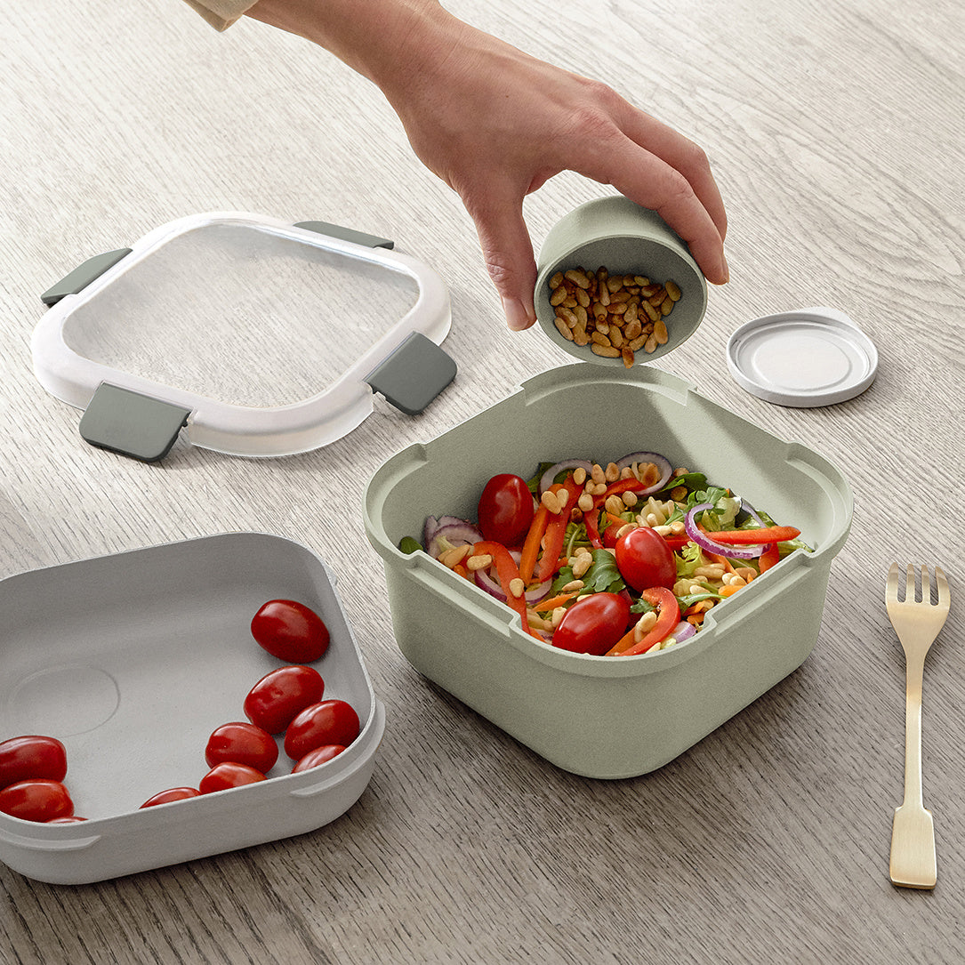 Sigma home Lunchbox 1,4 l, 17,7 × 17,7 × 8,7 cm, Kunststoff, grün