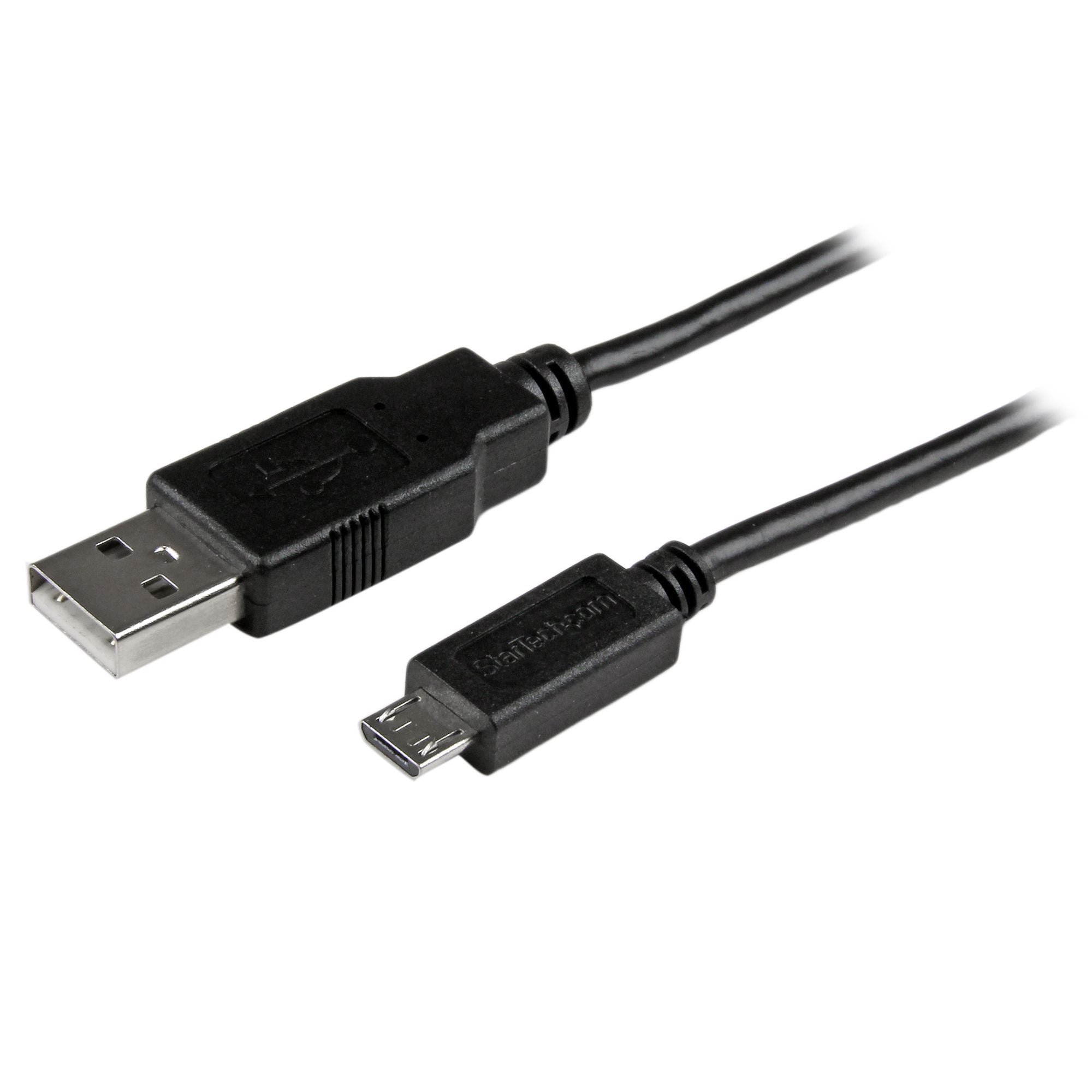 StarTech.com USB-A auf Micro-USB-B Kabel – USB 2.0 (480 Mbit/s) – 1 m – PVC-Mantel – Schwarz – für Android-S