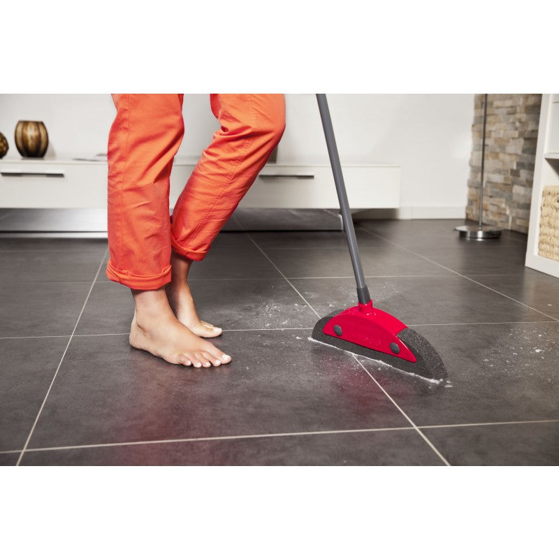 Vileda Superfeger Classic Besen – Teleskopstiel 75–130 cm, Kunststoff, Rot