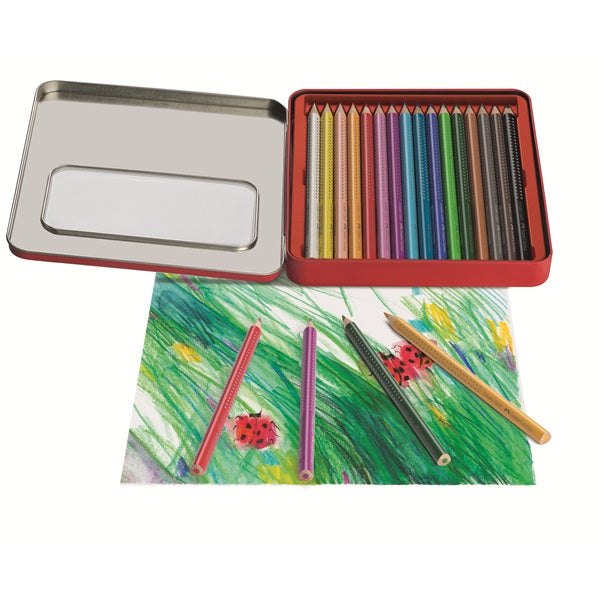 Faber-Castell Aquarellfarbstifte – 16 Farben, im Metalletui, Ø 5,3 mm, dreikantig, FSC