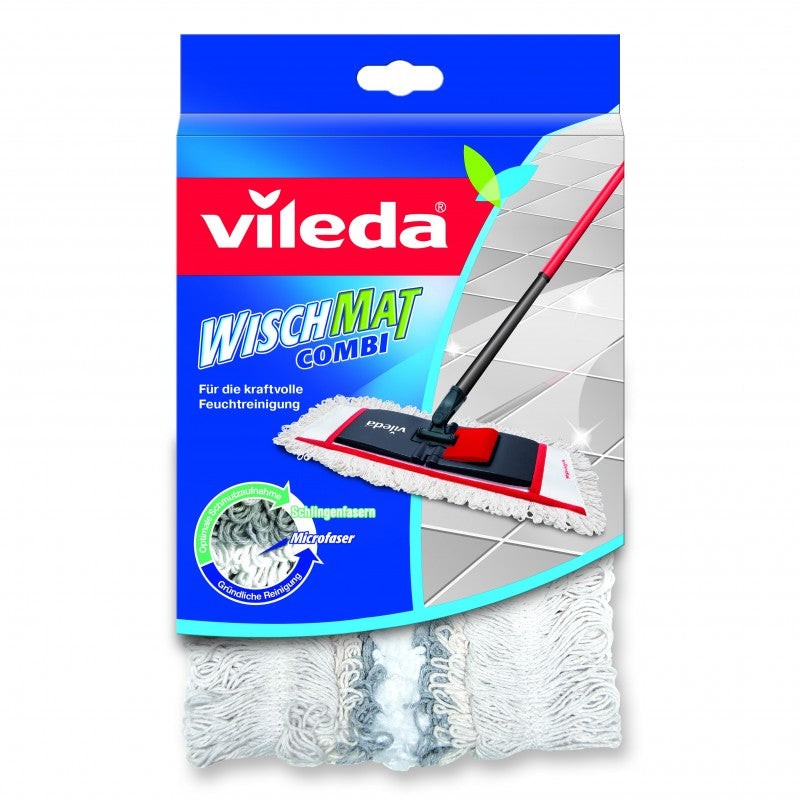 Vileda Wischbezug WischMat Combi – 1 Stk. – Mikrofaser, weiss