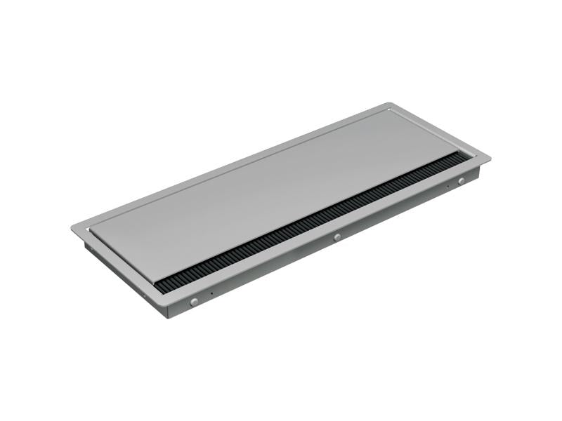 Bachmann CONI COVER Einbaurahmen, 387×149×24 mm, Edelstahl – Silbergrau