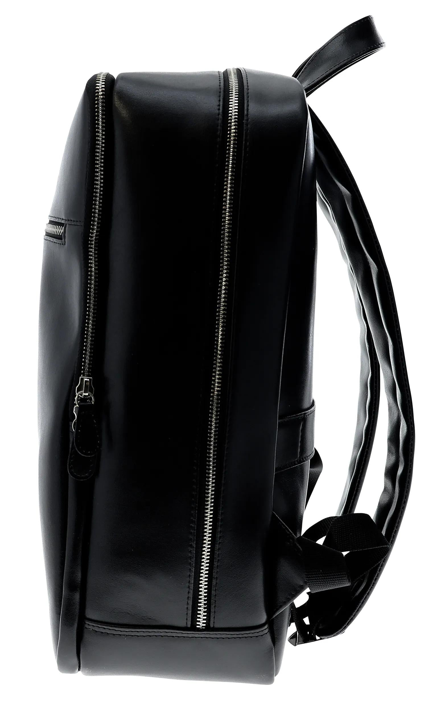 Exacompta Notebook-Rucksack bis 15,6" – Leder, wasserabweisend – Schwarz