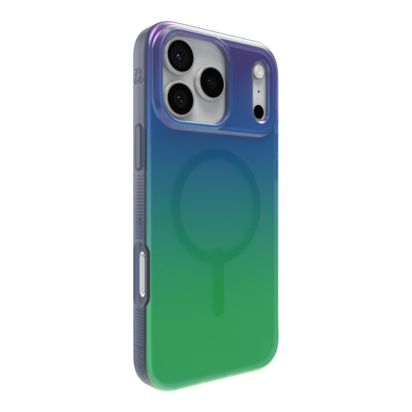 ZAGG Milan Snap Backcover – für Apple iPhone 17 Pro Max, MagSafe, Graphen, Grün/Blau, bis 4 m Sturzsicher