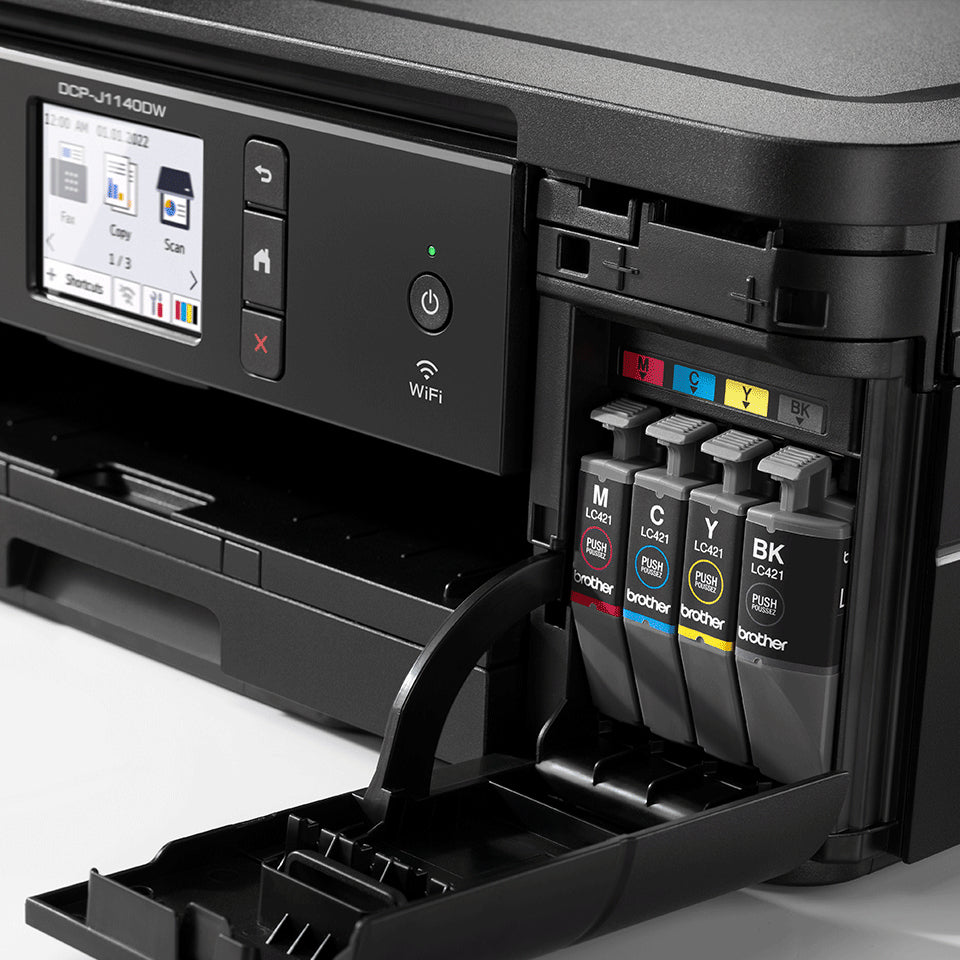 Brother DCP-J1140DW – Farbiges Tintenstrahl-MFP A4, 3-in-1 – USB/WLAN – Duplex – 17 Seiten/Min. S/W, 16,5 Seiten/Min. Farbe