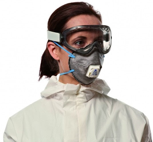 3M Einwegmaske FFP2 NR D mit Ausatemventil für Handlackierarbeiten Dunkelgrau – 2 Stück