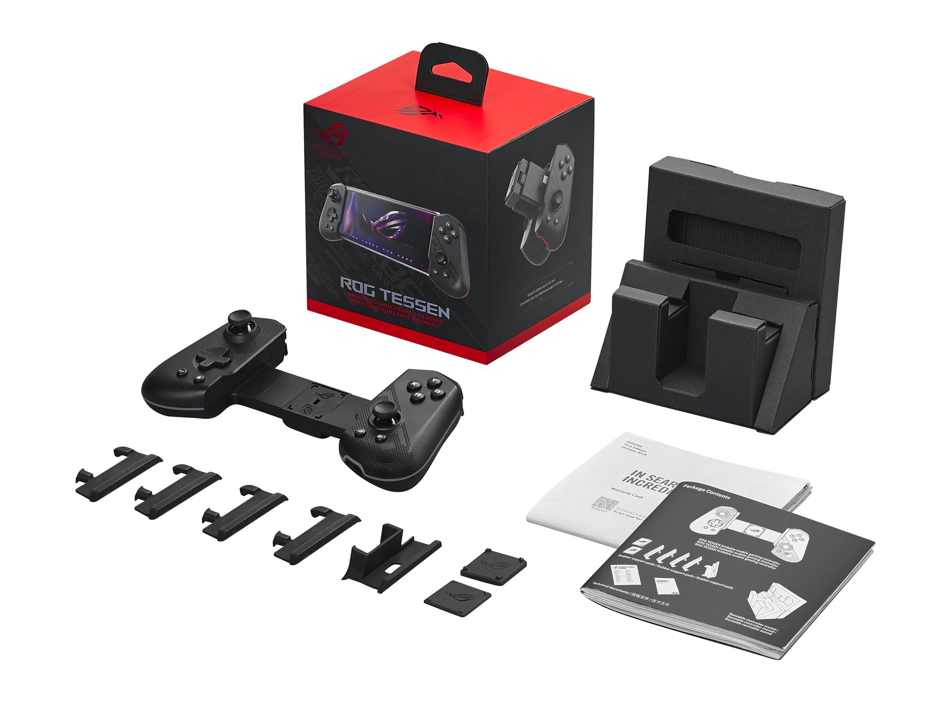 ASUS ROG Tessen – Mobiler Controller – kabelgebunden, USB-C – für Android – Schwarz/Grau