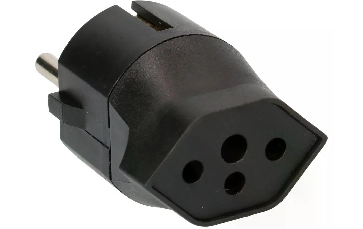 Max Hauri AG 163655 Fixadapter T13 zu Schuko – 230 V, 10 A, 3-polig, Schwarz