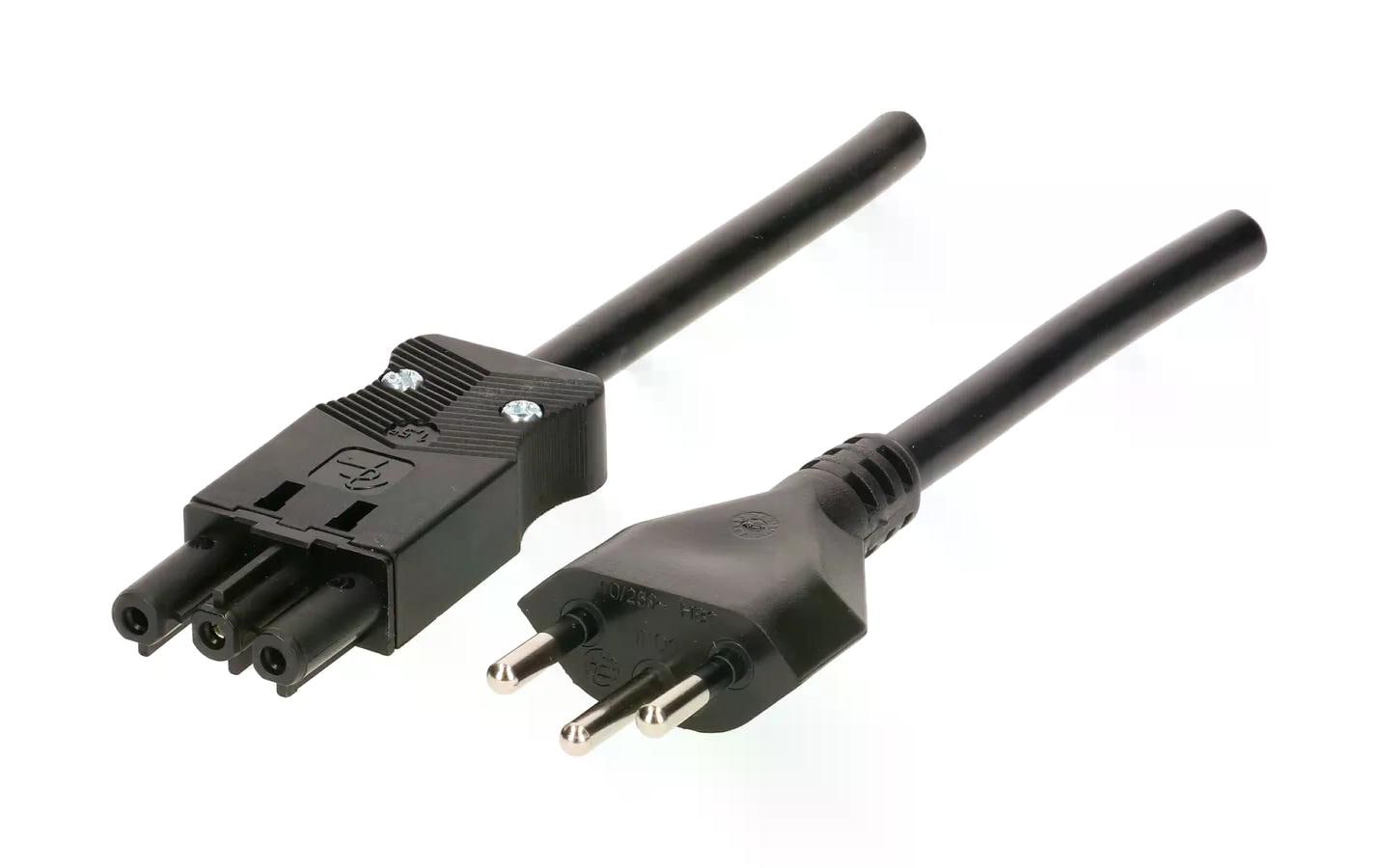 Max Hauri AG Netzkabel, T12 auf GST18I3, montiert, 10 m, Schwarz, 139975
