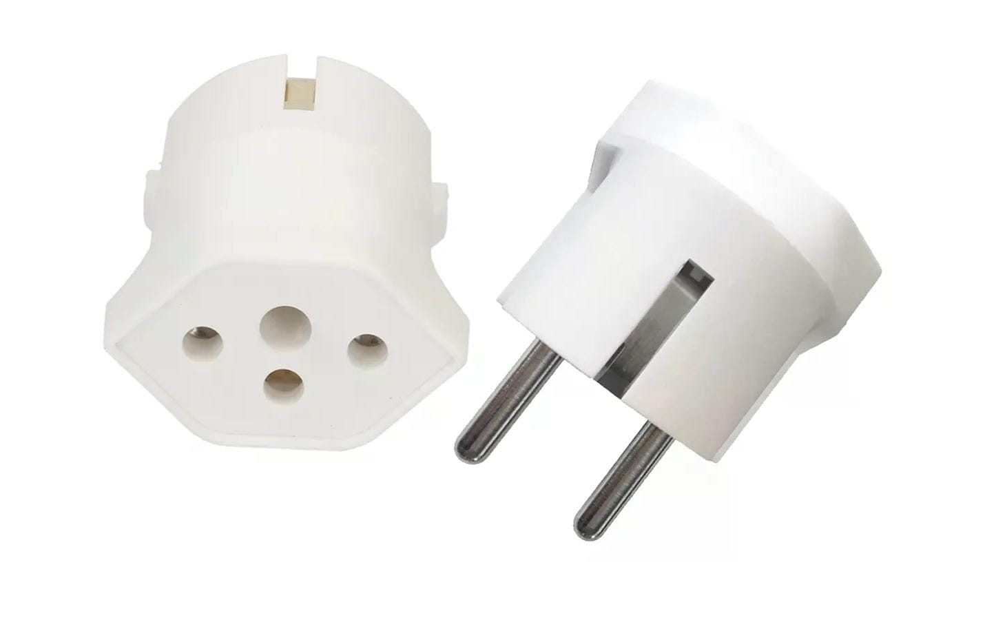 Max Hauri AG Max Hauri 163656 Fixadapter T13 zu Schuko – 10 A, 230 V, 2300 W, 3-polig (geerdet), Weiss