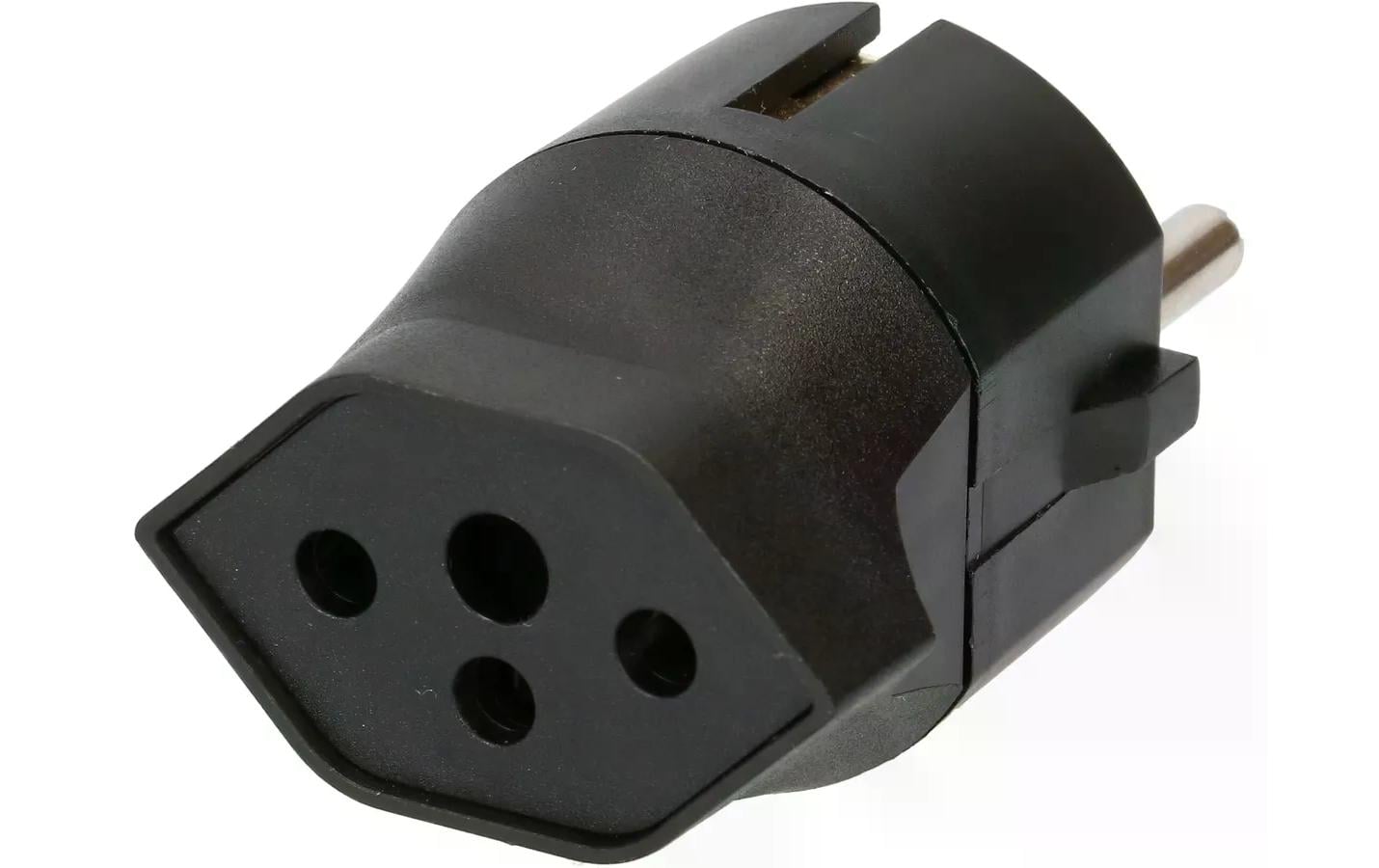 Max Hauri AG 163655 Fixadapter T13 zu Schuko – 230 V, 10 A, 3-polig, Schwarz