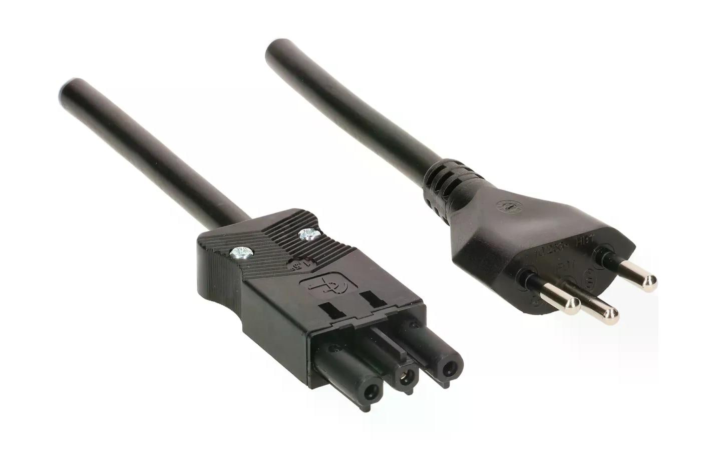 Max Hauri AG Netzkabel, T12 auf GST18I3, montiert, 10 m, Schwarz, 139975