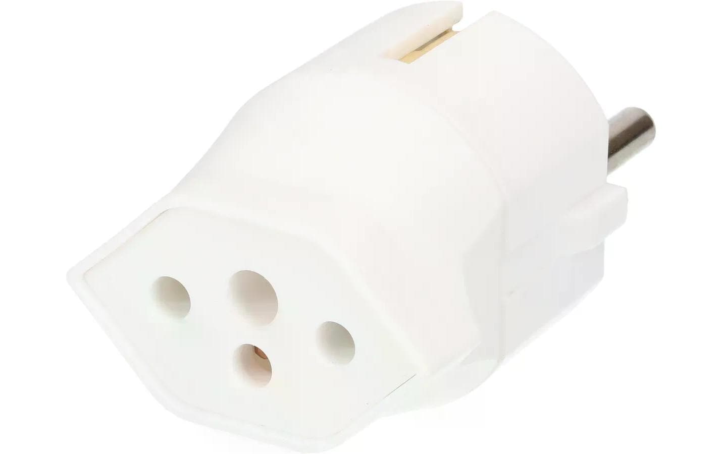 Max Hauri AG Max Hauri 163656 Fixadapter T13 zu Schuko – 10 A, 230 V, 2300 W, 3-polig (geerdet), Weiss