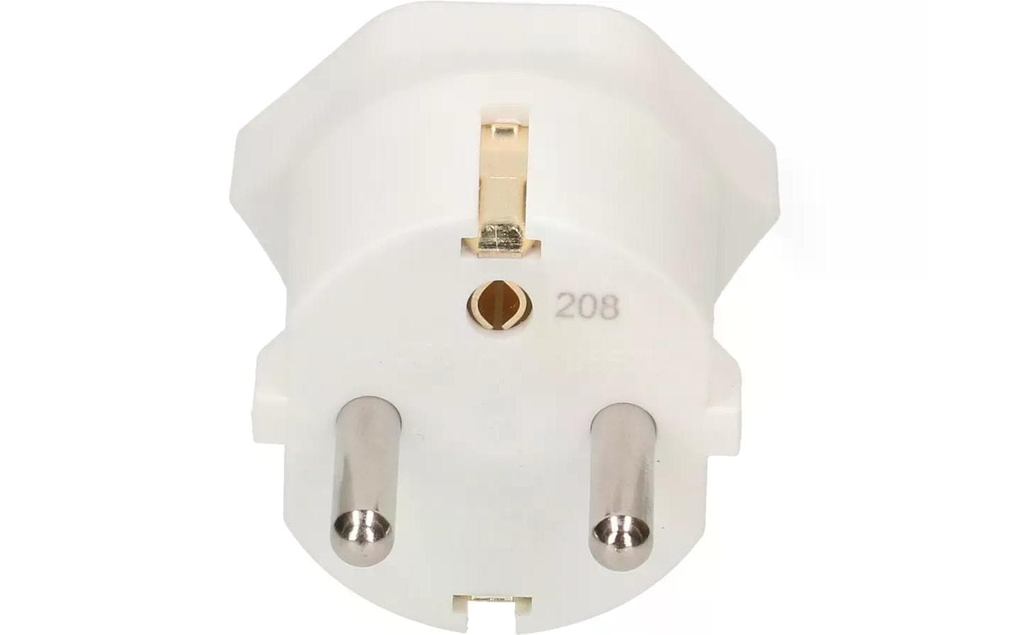 Max Hauri AG Max Hauri 163656 Fixadapter T13 zu Schuko – 10 A, 230 V, 2300 W, 3-polig (geerdet), Weiss