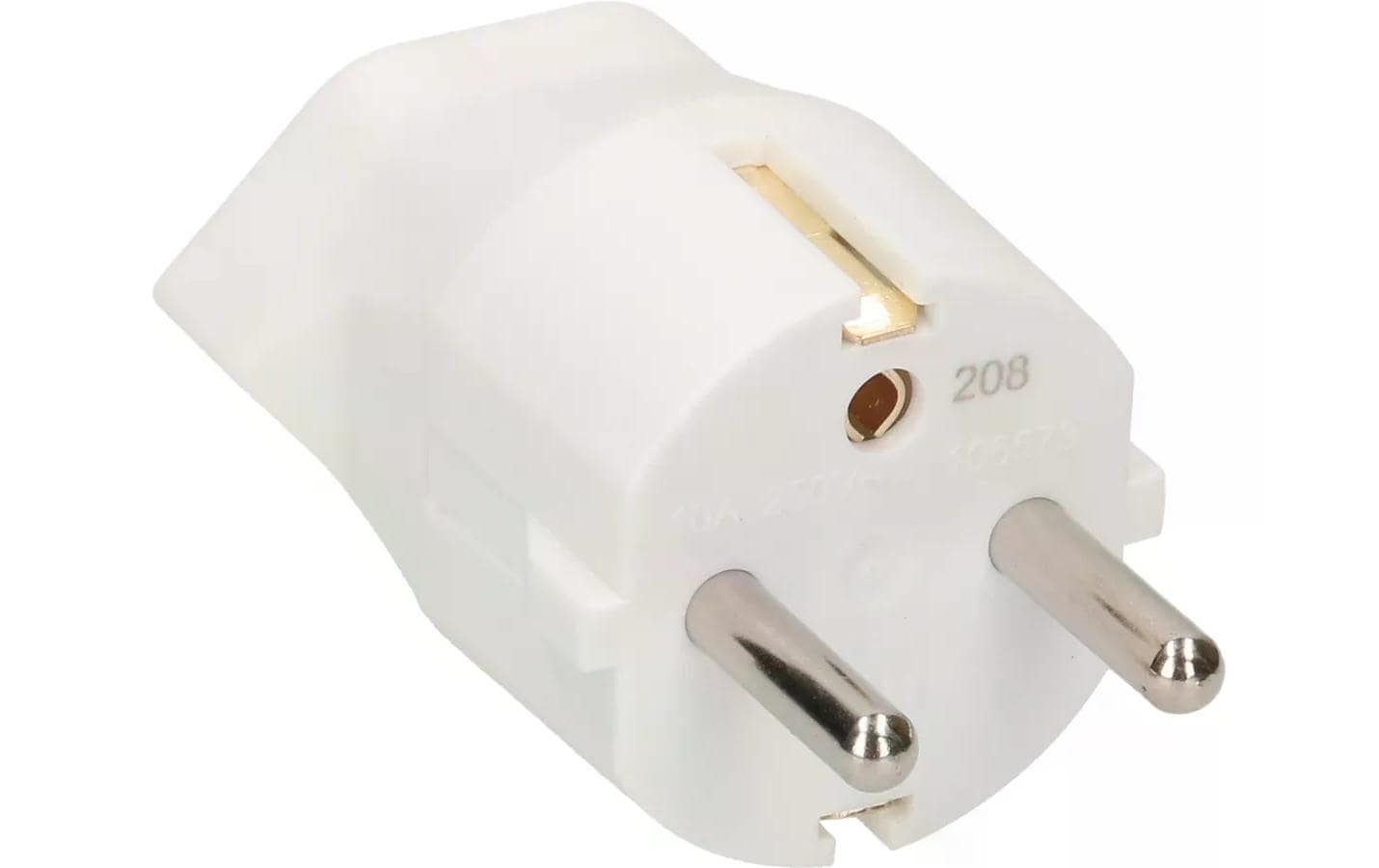 Max Hauri AG Max Hauri 163656 Fixadapter T13 zu Schuko – 10 A, 230 V, 2300 W, 3-polig (geerdet), Weiss