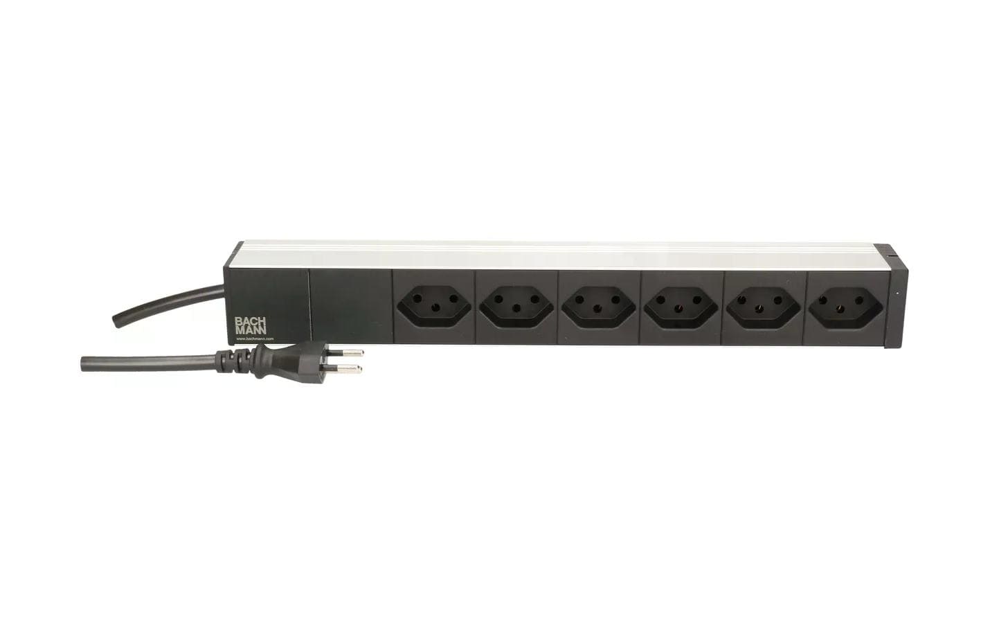 Bachmann PDU ALU Rack-PDU Basic, 19" 1U, 6×T13, Eingang T13, 3 m – schwarz