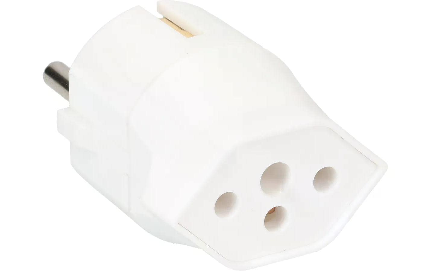 Max Hauri AG Max Hauri 163656 Fixadapter T13 zu Schuko – 10 A, 230 V, 2300 W, 3-polig (geerdet), Weiss
