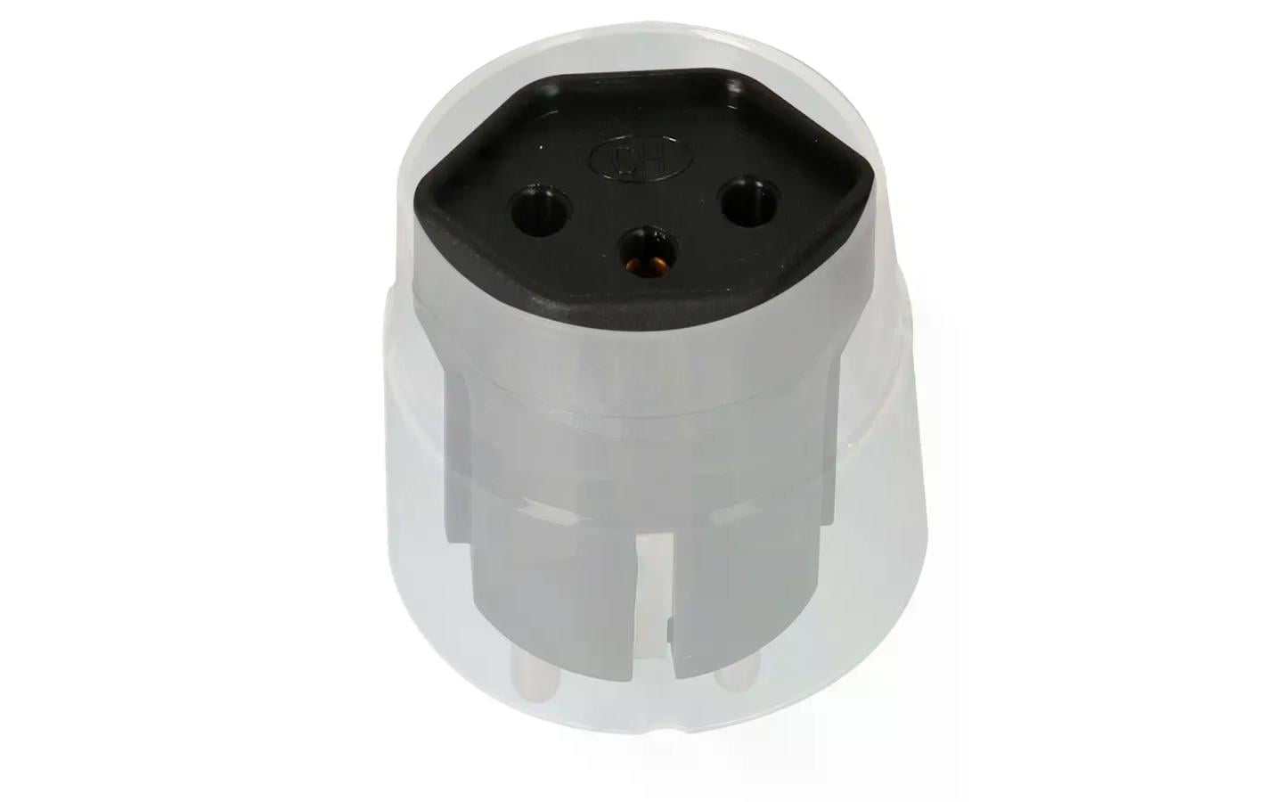Max Hauri AG 163655 Fixadapter T13 zu Schuko – 230 V, 10 A, 3-polig, Schwarz