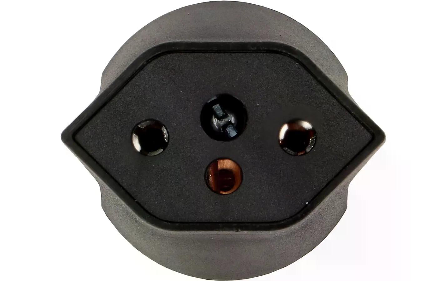 Max Hauri AG 163655 Fixadapter T13 zu Schuko – 230 V, 10 A, 3-polig, Schwarz