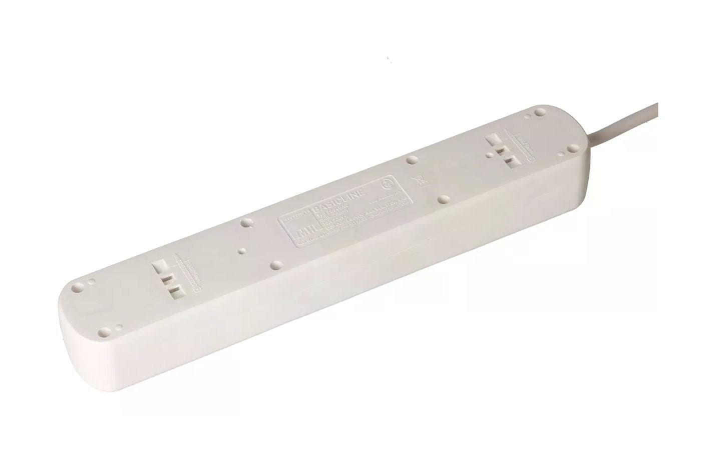 Max Hauri AG Max Hauri Basic-Line – Steckdosenleiste, 4× T13, 2× USB, mit Schalter, 1,5 m, Stecker T12, IP20