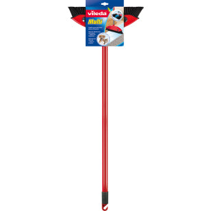 Vileda Besen – Teleskopstiel 75–130 cm, Gummiborsten, Kunststoff, Schwarz
