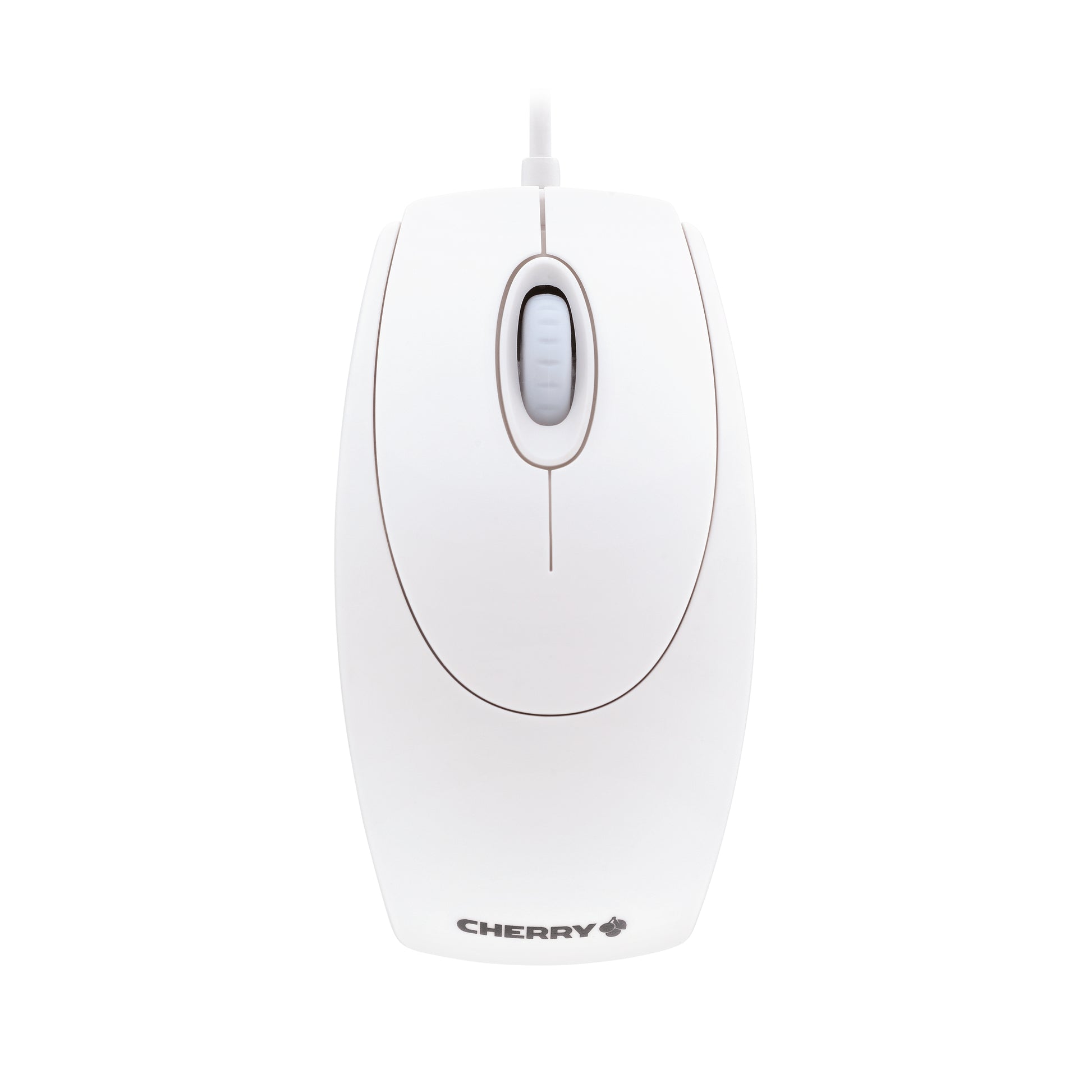 CHERRY WHEELMOUSE Maus – kabelgebunden, USB-A, 1'000 dpi, 3 Tasten, beidhändig, weiss/grau