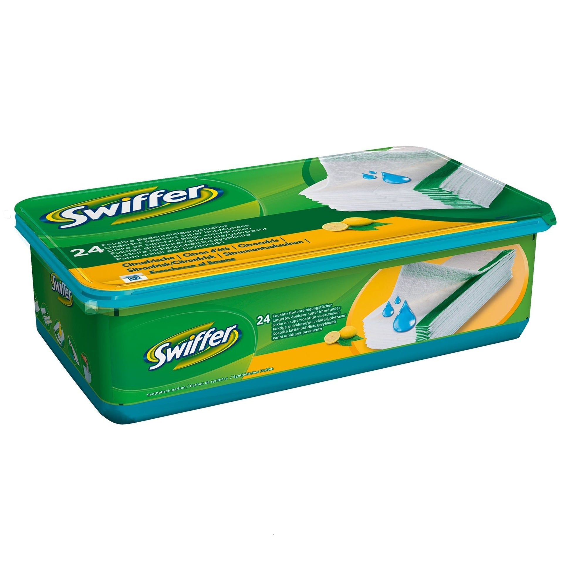 Swiffer Feuchttücher – für harte Böden, blau, 24 Stk.