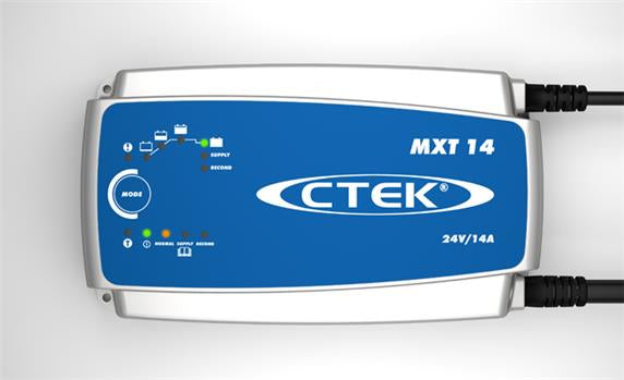 CTEK MXT 14.0 Ladegerät – 336 W, IP65 – für 24 V Blei-Säure-Batterien (nass, wartungsfrei, Ca/Ca, AGM, Gel)