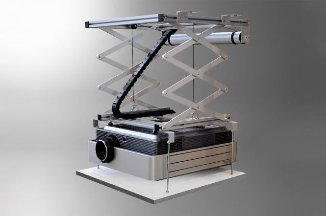 Celexon PL-1000 Plus Projektor-Deckenlift – Absenkung 0–96,0 cm, 30 kg, grau