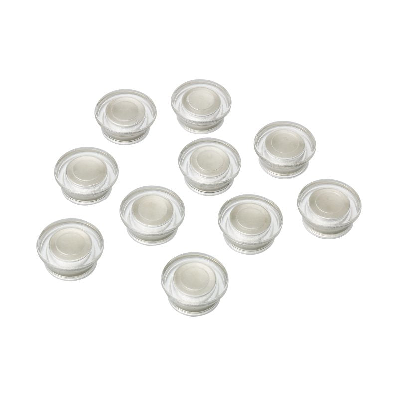Nobo Magnet, Ø 32 mm × H 9 mm, Haftkraft 2 kg, Transparent – 10-teilig – für Whiteboards