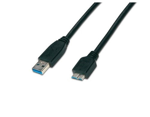 Wirewin USB-A auf Micro-USB-B Kabel – USB 3.2 Gen 1 (5 Gbit/s) – 0,5 m – Schwarz
