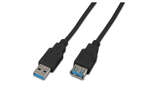 Wirewin USB-A Verlängerungskabel (Stecker auf Buchse) – USB 3.2 Gen 1 (5 Gbit/s) – 1 m – Schwarz