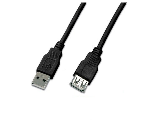 Wirewin USB-A Verlängerungskabel (Stecker auf Buchse) – USB 2.0 (480 Mbit/s) – 1 m – Schwarz