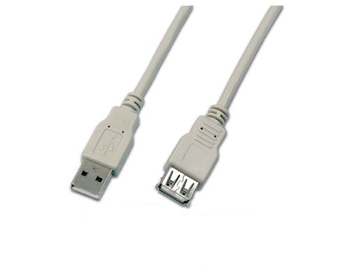 Wirewin USB-A Verlängerungskabel (Stecker auf Buchse) – USB 2.0 (480 Mbit/s) – 0,5 m – Grau
