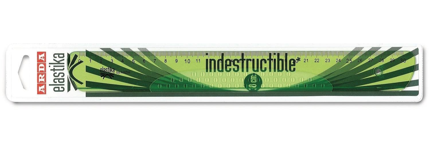 ARDA Lineal – Kunststoff – 60 cm – Tuschekante, Facette, flexibel – hellgrün transparent
