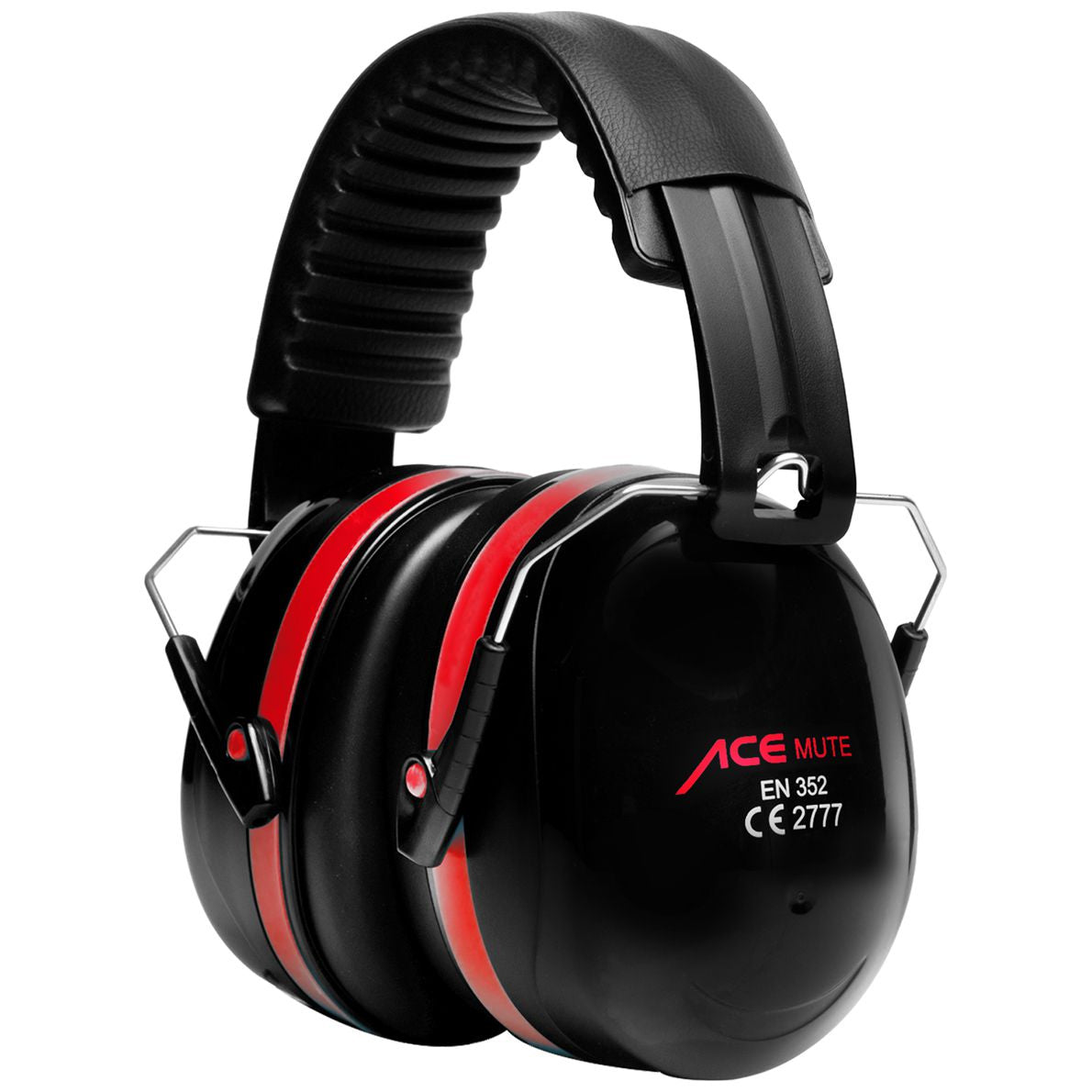 ACE Mute Kapselgehörschutz – SNR 32 dB – Schwarz/Rot – EN 352-1