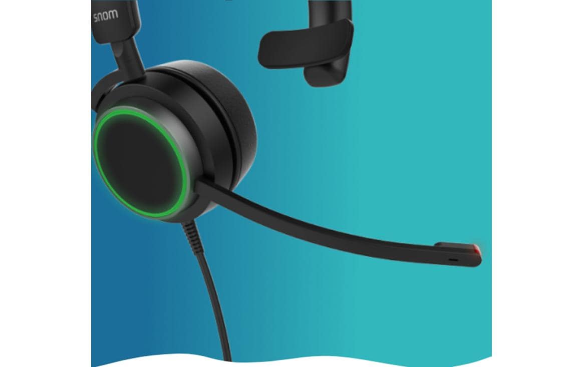 Snom A330M – Mono Headset – USB‑A, Noise-Cancelling Mikrofon – Schwarz – für PC, Teams-kompatibel