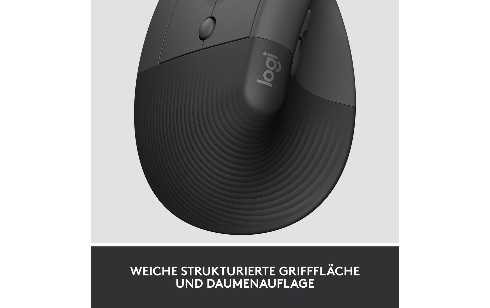 Logitech Lift for Business Linkshändige Ergonomische Maus – für Linkshänder, Graphit/Schwarz
