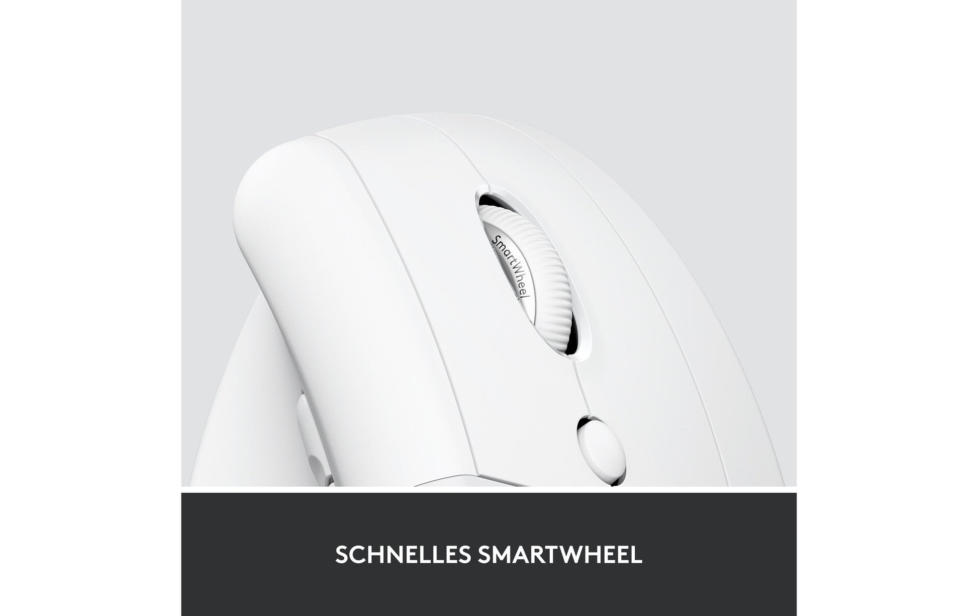 Logitech Lift for Business Ergonomische Maus – kabellos, für Rechtshänder, vertikal, Bolt-Empfänger, weiss