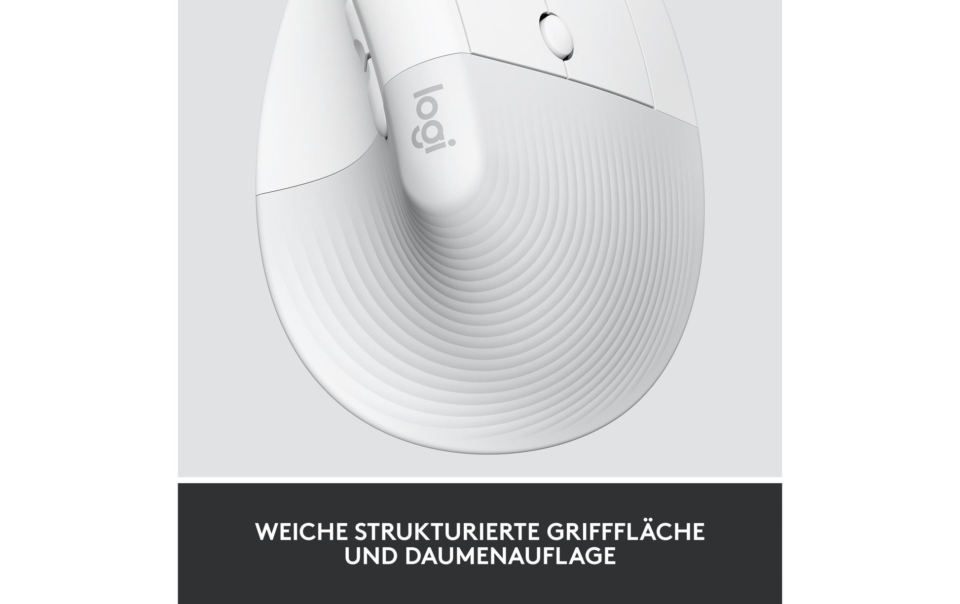 Logitech Lift for Business Ergonomische Maus – kabellos, für Rechtshänder, vertikal, Bolt-Empfänger, weiss