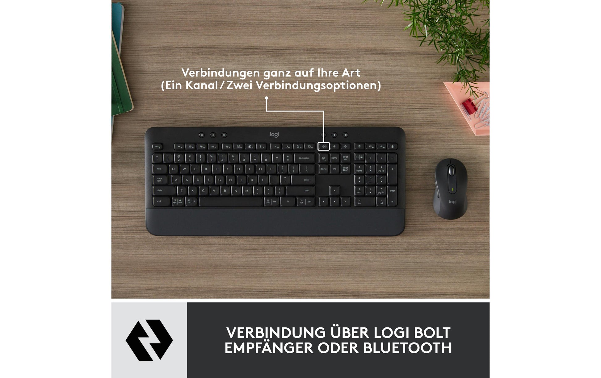 Logitech MK650 – Tastatur, US-Layout (EN), Graphit