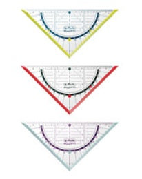 Herlitz my.pen Geodreieck, 16 cm – Kunststoff, blau, rot, gelb