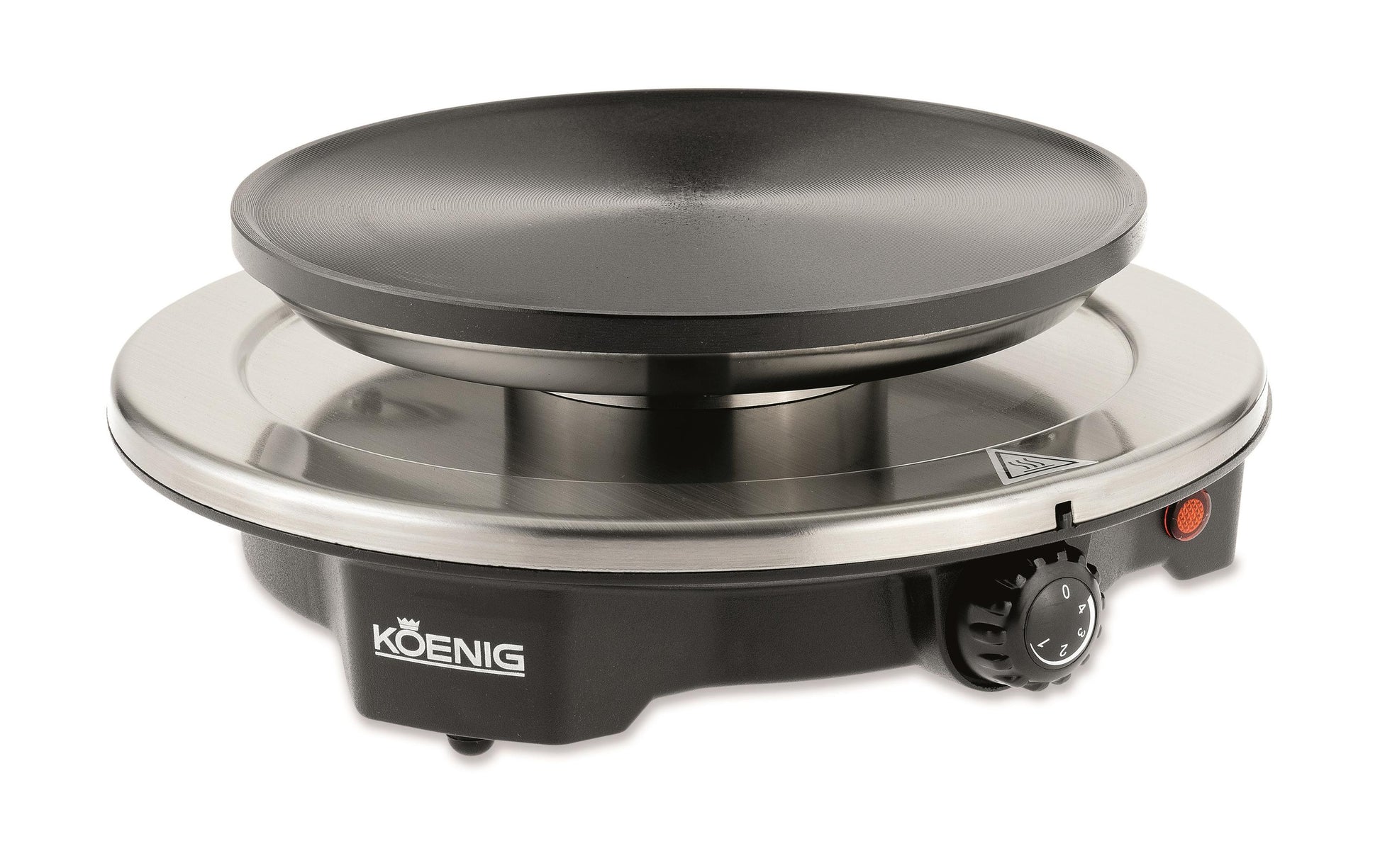 Koenig Fondue-Set B02175 – Edelstahl, 1500 W – elektrisch – silber